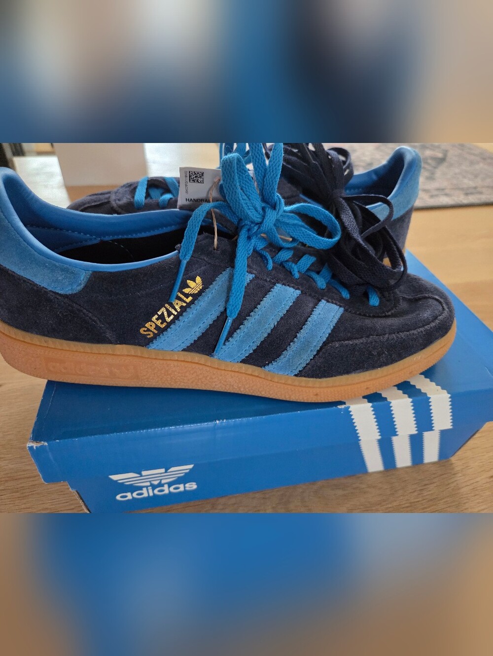 adidas Spezial Men's Navy & Light Blue Suede Sneakers with Gum Sole